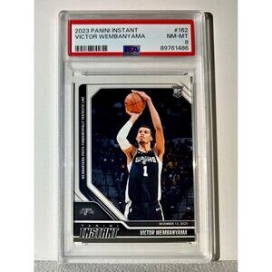 Victor Wembanyama 2023-24 Panini #162 NBA Rookie Basketball Card 1 of 2582 PSA 8
